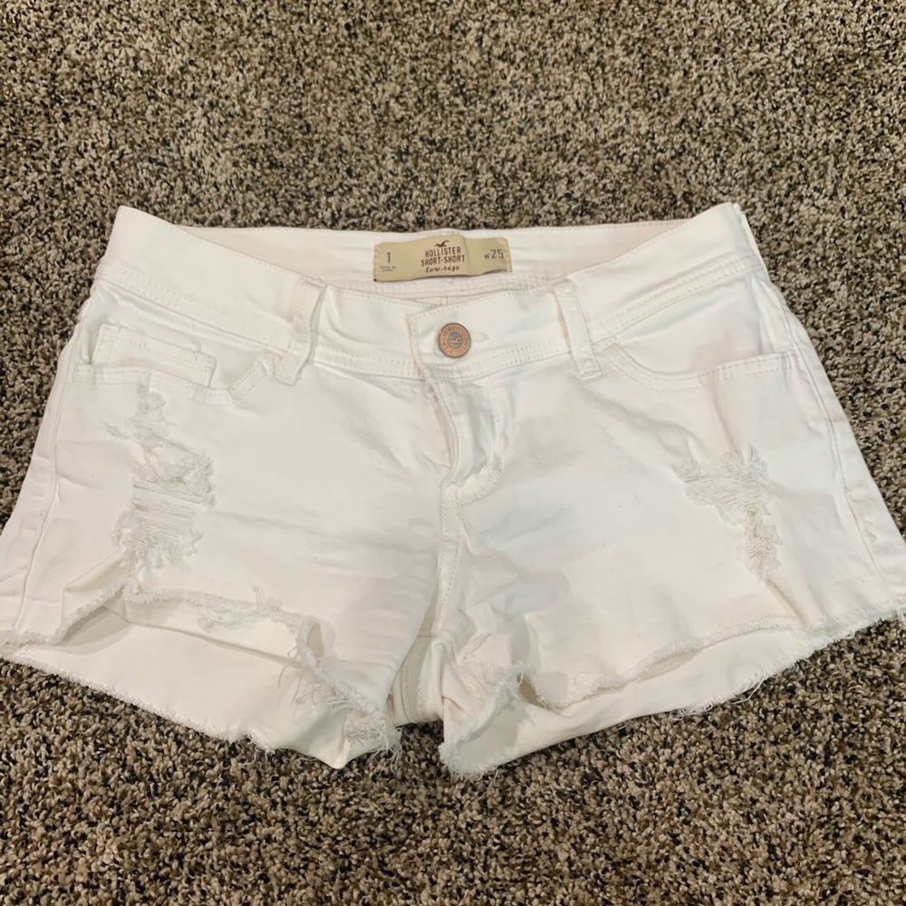 White hollister Jean shorts